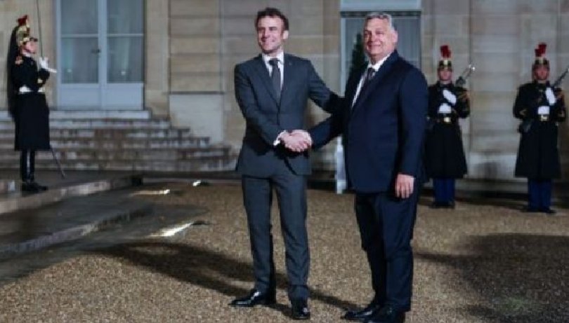 Държавният глава на Франция Еманюел Макрон и министър-председателят на Унгария