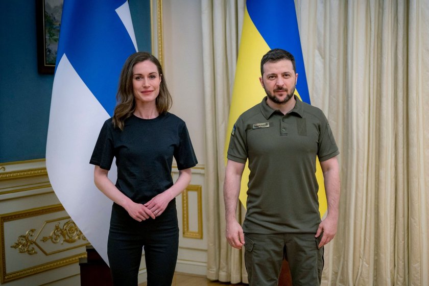 Сана Марин е на посещение в Киев