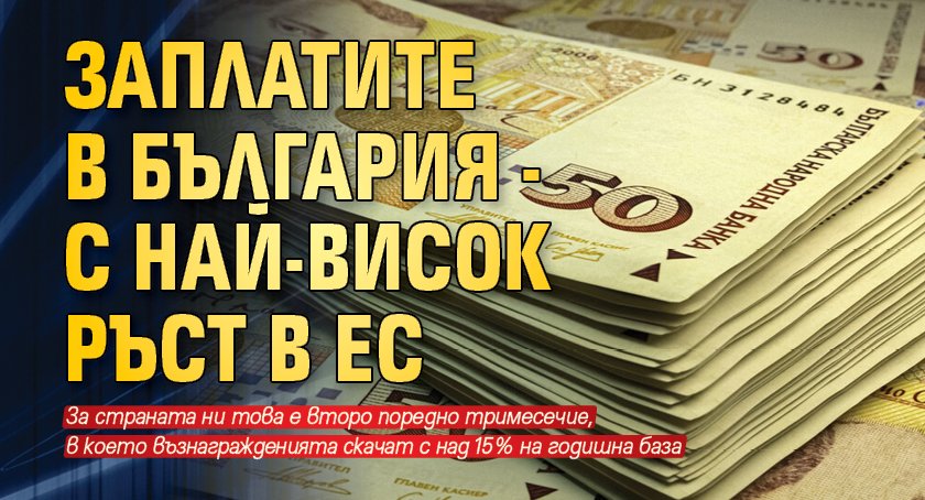 Заплатите в България - с най-висок ръст в ЕС