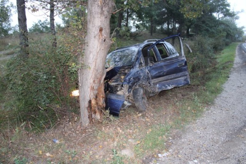 Кола с трима младежи се заби в дърво край Кранево