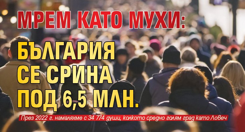 МРЕМ КАТО МУХИ: България се срина под 6,5 млн.