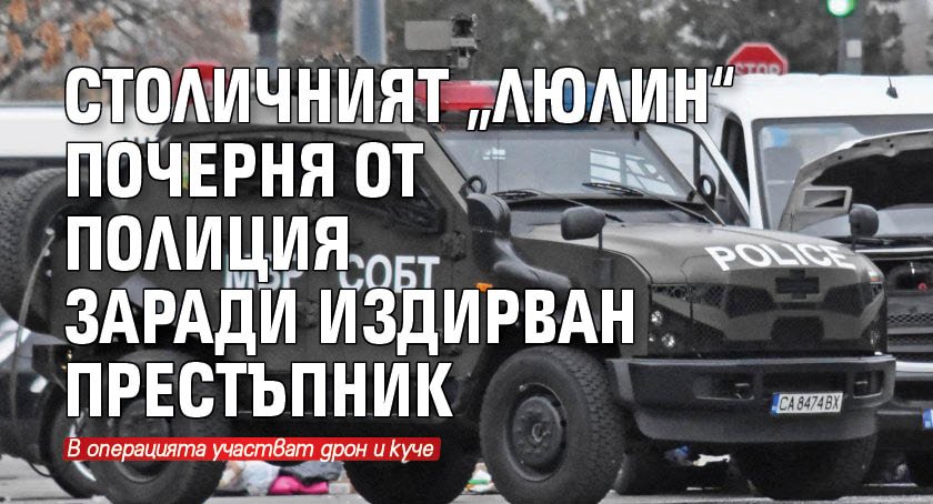 Столичният „Люлин“ почерня от полиция заради издирван престъпник 