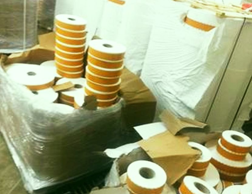 14 палета филтърна хартия - коркофан за нелегално производство на