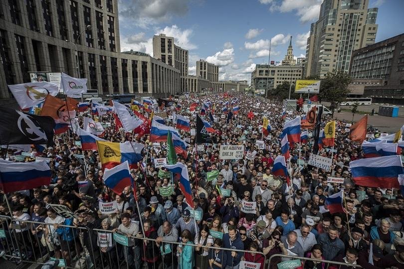 Мащабен протест в Москва