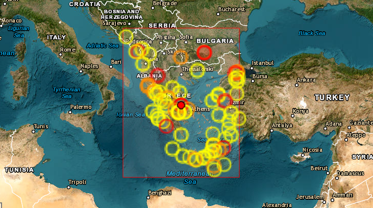 Земетресение с магнитуд 4.8 в Гърция е било усетено и