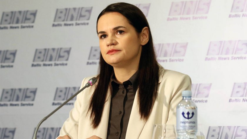 Намиращата се в изгнание лидерка на беларуската опозиция Светлана Тихановска обяви, че
