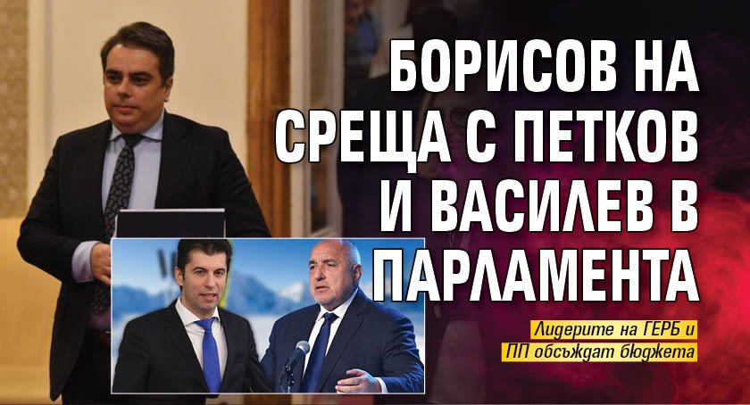 Борисов на среща с Петков и Василев в парламента