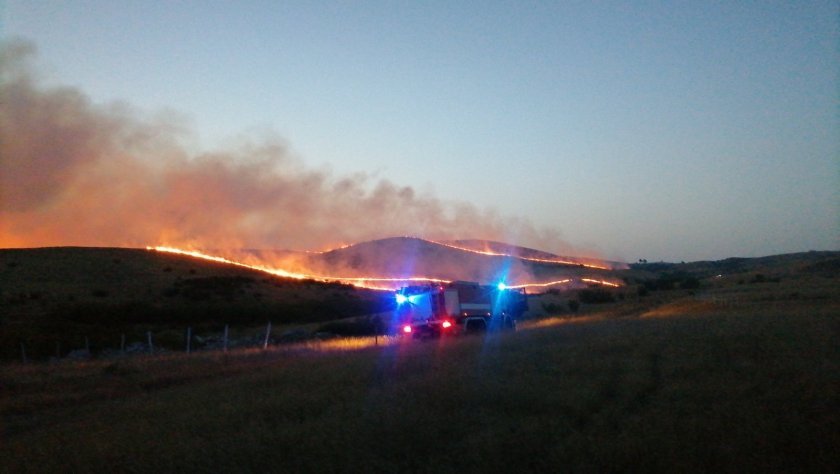 Голям пожар гори край бургаското село Изворище