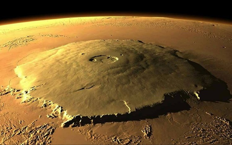 Древен океан и вулканичен остров на Марс
