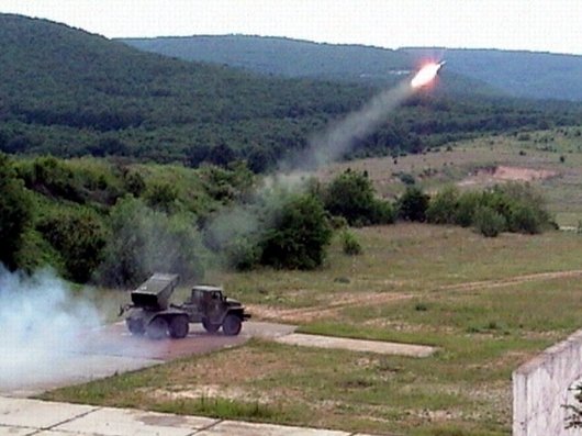 Пламна военният полигон "Змеево" 