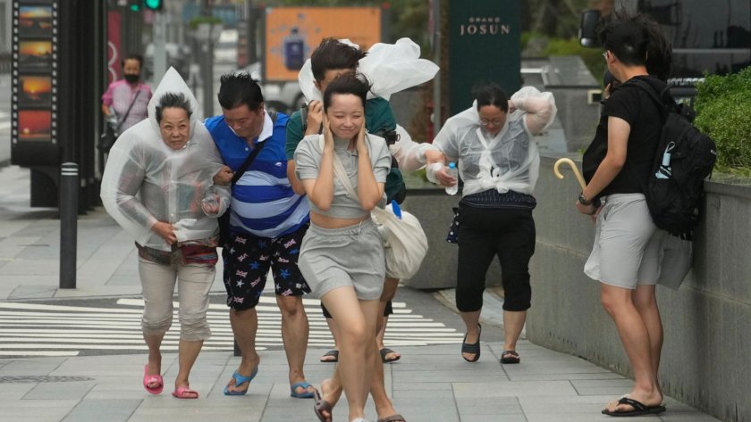 Тропическата буря „Ханун“ достигна и Южна Корея