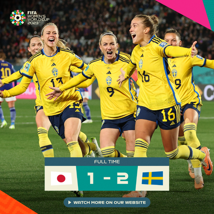 Швеция победи с 2:1 Япония в четвъртфинален мач от Световното