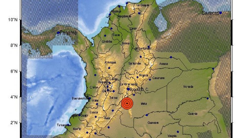 Земетресение с магнитуд 5,9 разлюля Богота