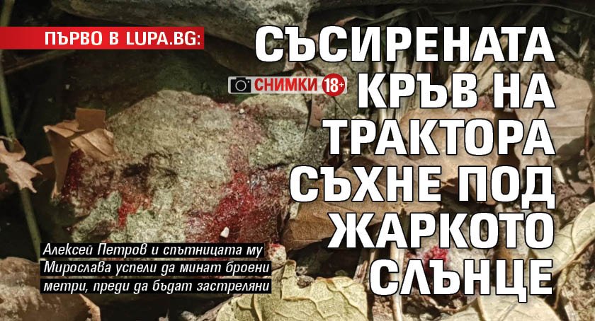 ПЪРВО В LUPA.BG: Съсирената кръв на Трактора съхне под жаркото слънце (СНИМКИ 18+)