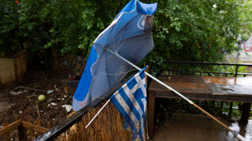 Средиземноморският циклон Даниел предизвика наводнения в Гърция.Днес властите препоръчват да
