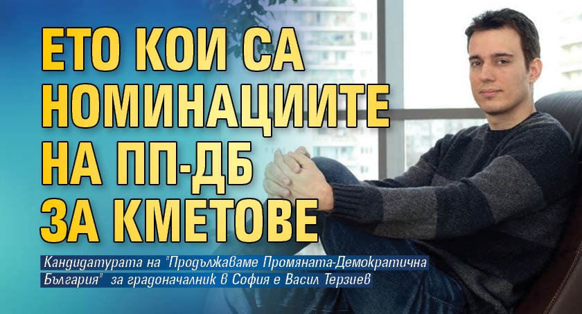 Ето кои са номинациите на ПП-ДБ за кметове