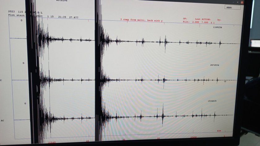 Земетресение с магнитуд 2.9 по Рихтер е усетено снощи в