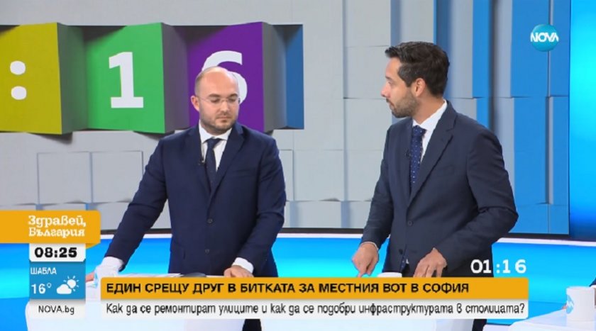 В телевизионен диспут в ефира Нова ТВ един срещу друг