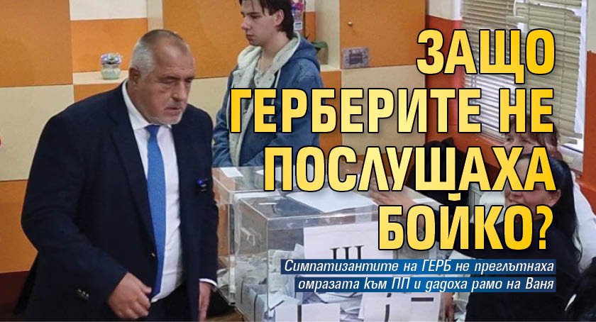 Защо герберите не послушаха Бойко?