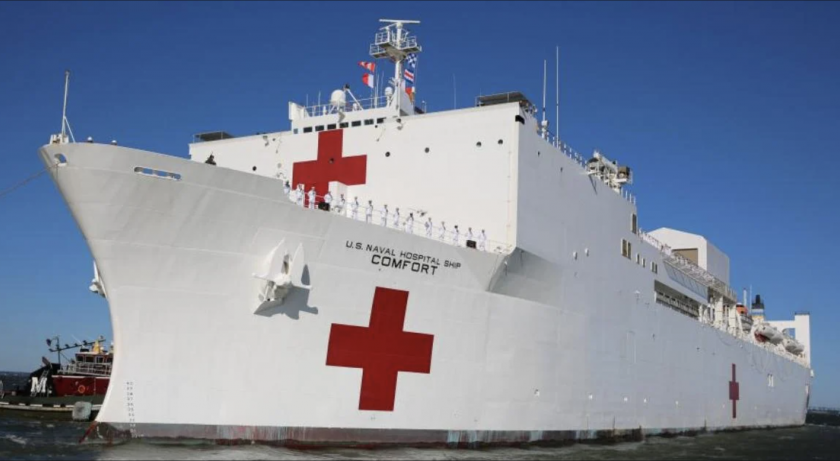  Италия изпраща военноморски кораб, оборудван с болнични и оперативни зали,