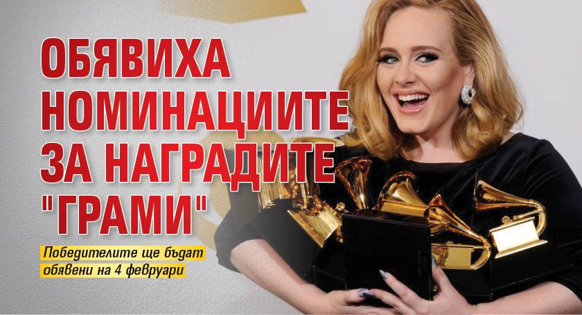 Обявиха номинациите за наградите "Грами"