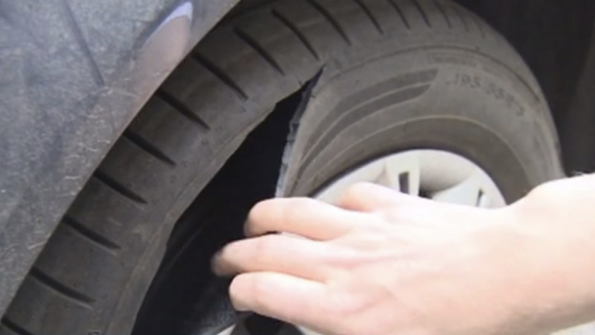 11 коли осъмнаха с нарязани гуми в центъра на София