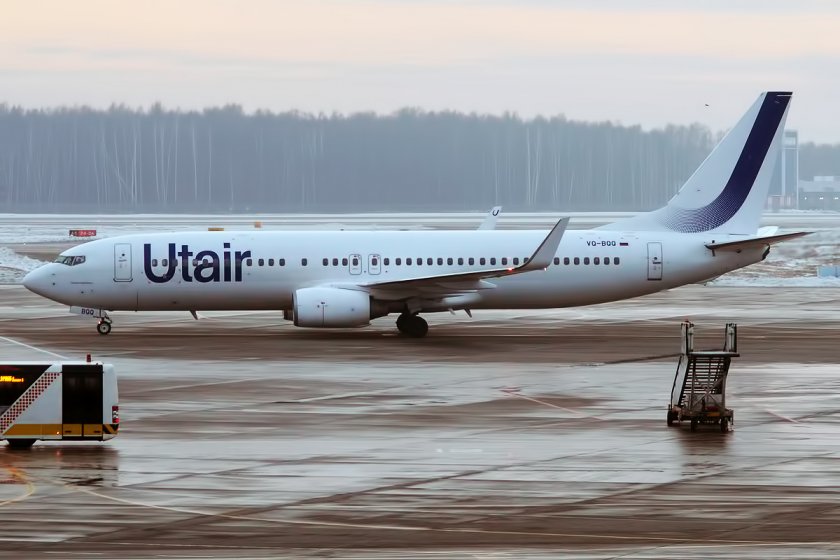 Самолет на авиокомпанията ЮТейр, изпълняващ полет от Ханти-Мансийск до руската столица Москва,