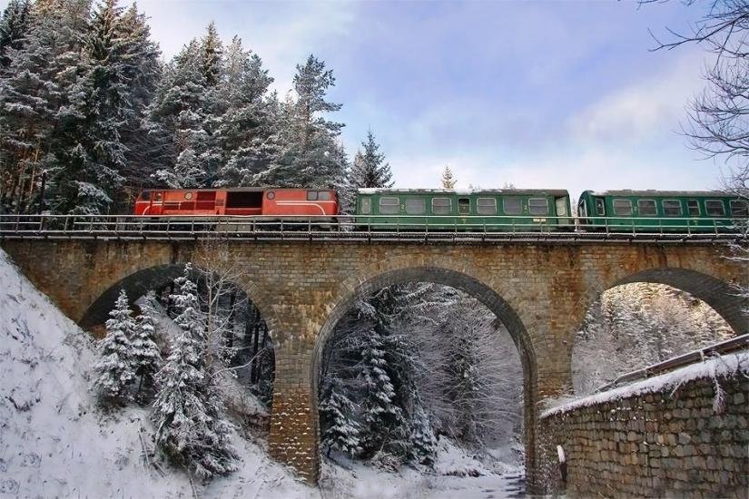 Снегът в Родопите и Рила затрудни и влаковете по теснолинейката