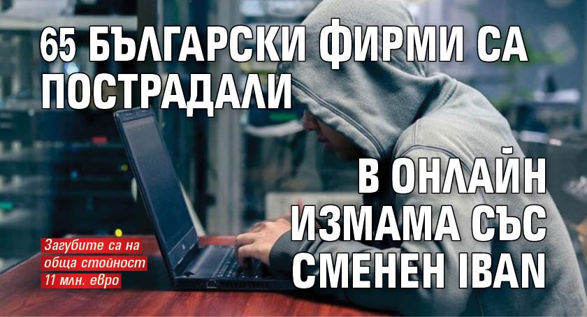 През 2023 година 65 български фирми са пострадали в онлайн