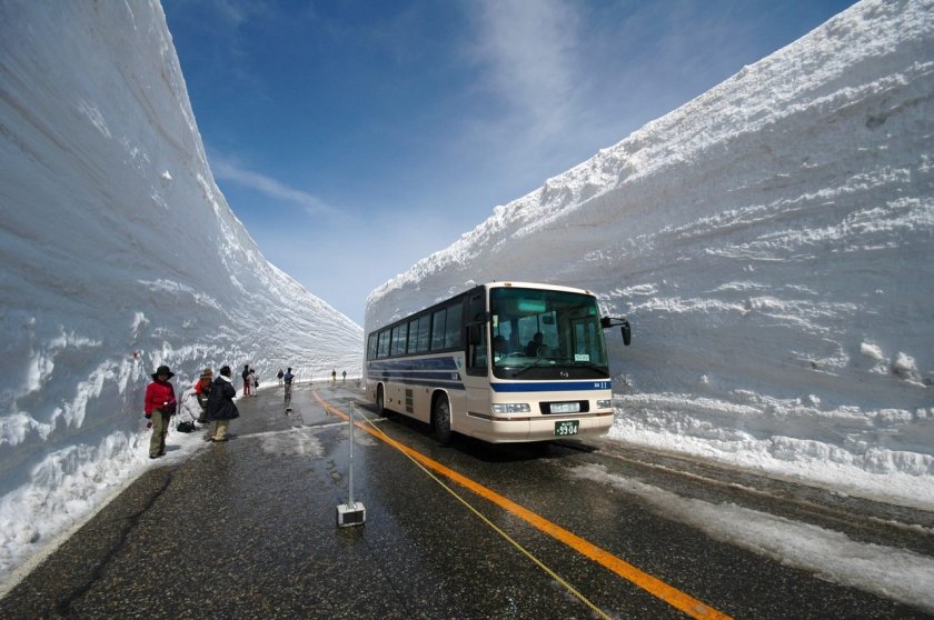 Мощна снежна буря, ударила Япония, създаде транспортен хаос. В централната