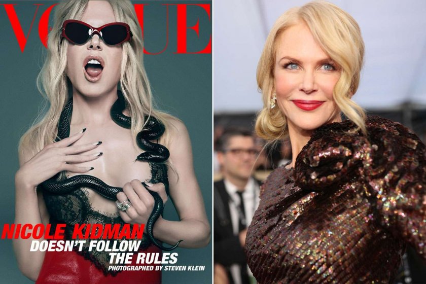 ПРОВОКАТИВНО: Никол Кидман в змийска фотосесия на корицата на Vogue