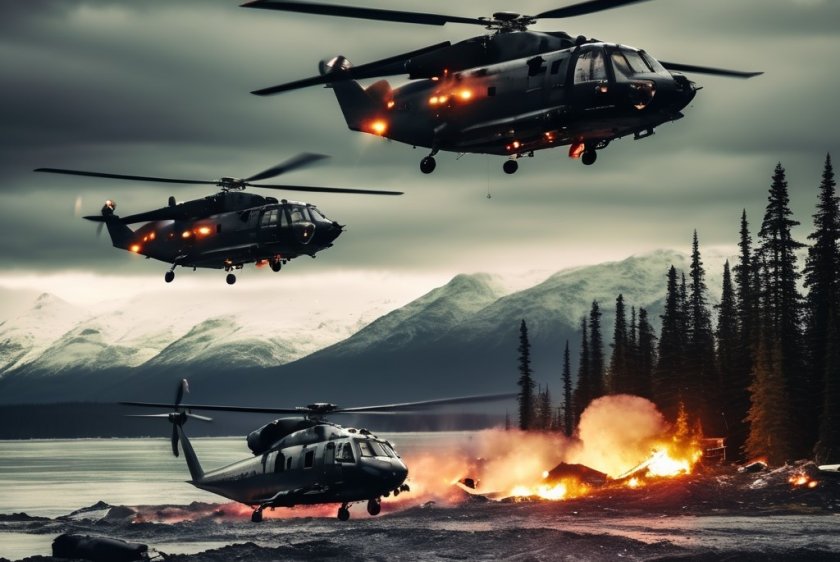 Снимка: Мистериозни черни хеликоптери вадят НЛО до Аляска