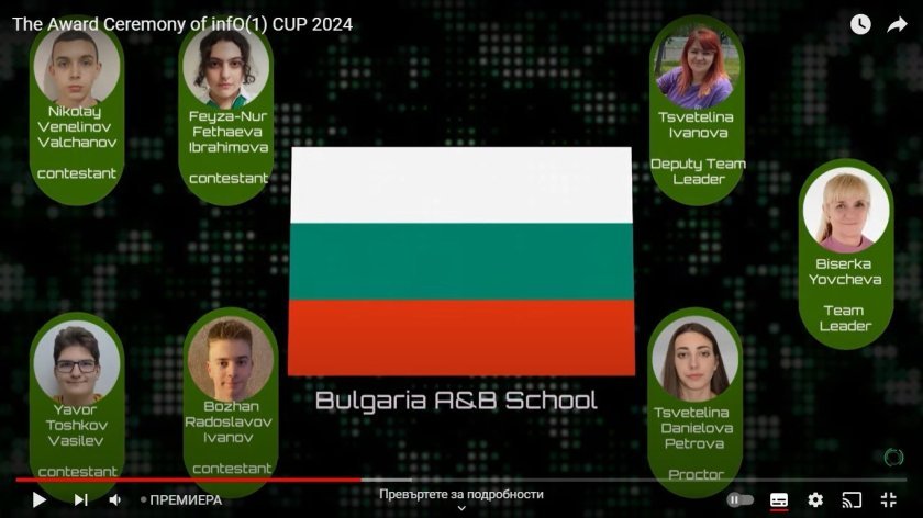 Нов успех за българските информатици - ученици спечелиха шест медала