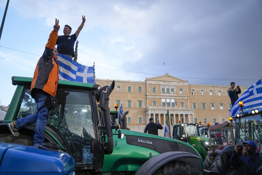 Атина е под блокадата на тракторите днес. Тази вечер там