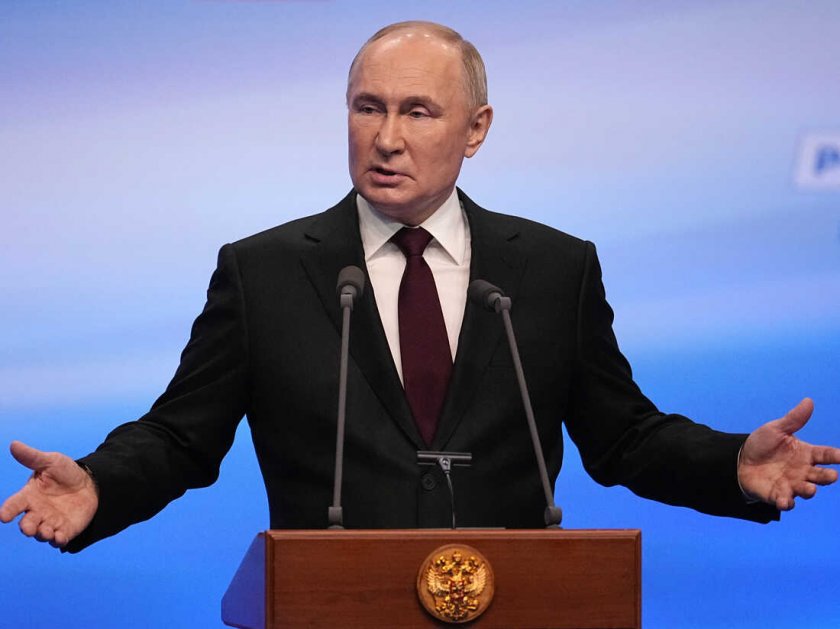 Руската Централна избирателна комисия (ЦИК) обяви днес, че президентът Владимир Путин печели