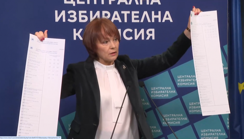 ЦИК показа бюлетината за вота 2 в 1