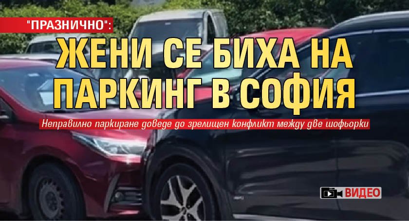 "ПРАЗНИЧНО": Жени се биха на паркинг в София (ВИДЕО)