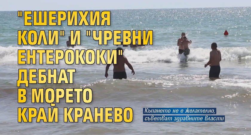 "Ешерихия коли" и "чревни ентерококи" дебнат в морето край Кранево