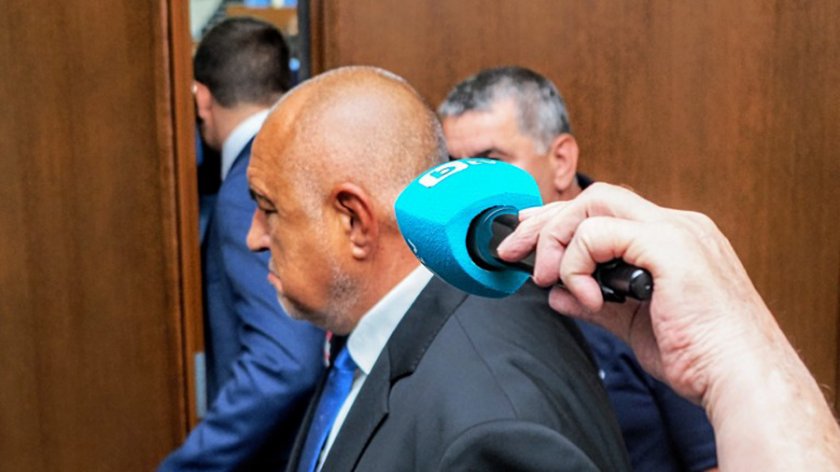 Лидерът на ГЕРБ Бойко Борисов в едно от изключително редките си