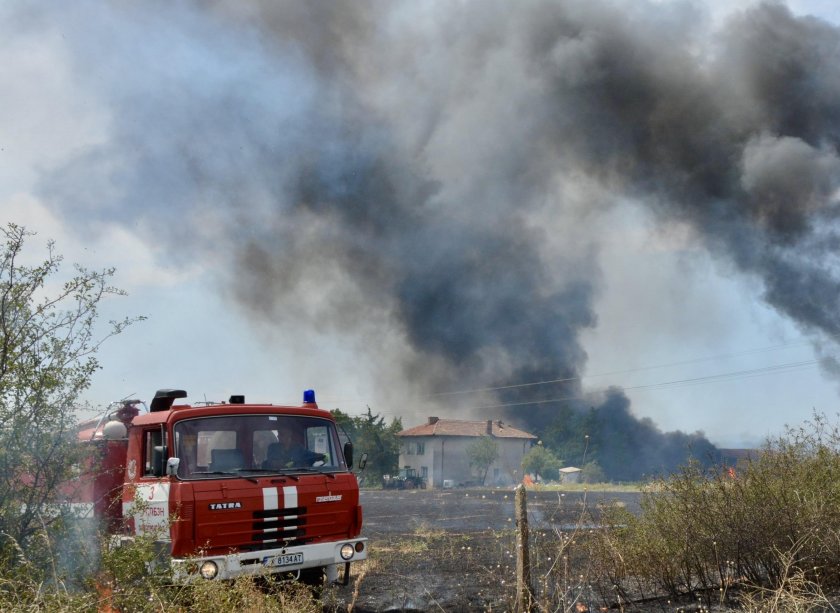 Пожар в борова гора затвори пътя Саранци – Долно Камарци