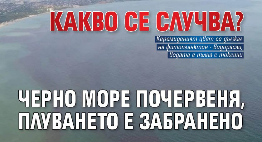 Какво се случва? Черно море почервеня, плуването е забранено 