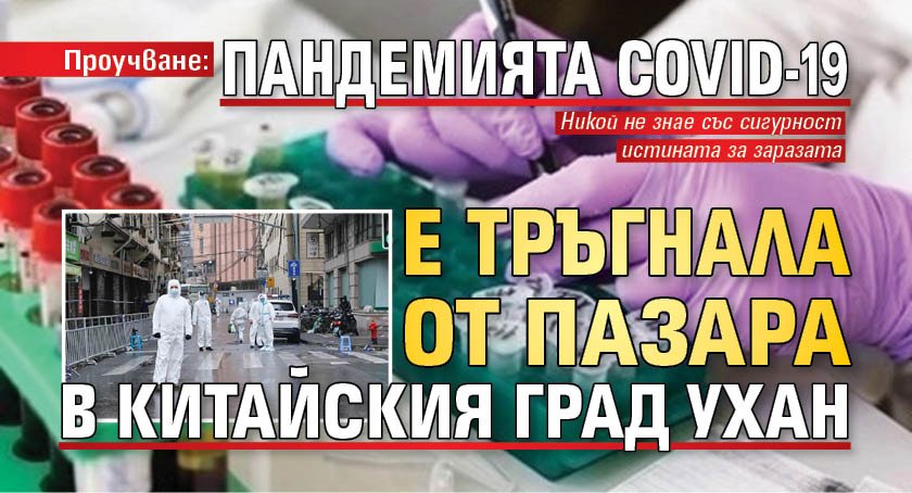 Проучване: Пандемията COVID-19 е тръгнала от пазара в китайския град Ухан
