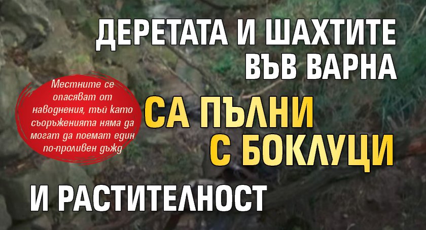 Деретата и шахтите във Варна са пълни с боклуци и растителност