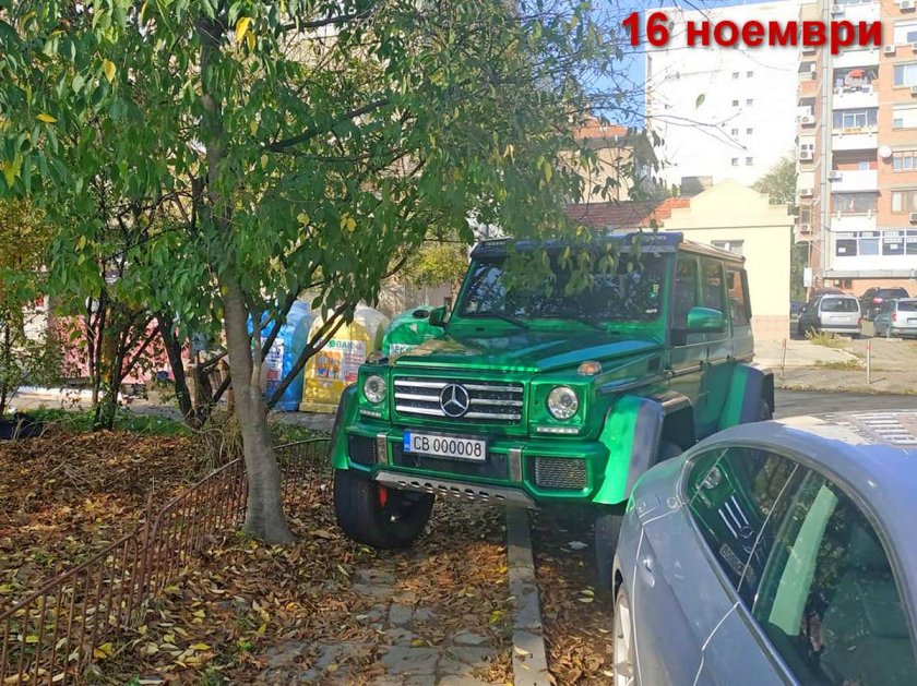 Вижте как паркира джипа си за 300 бона в Бургас дружка на Жоро Троянеца