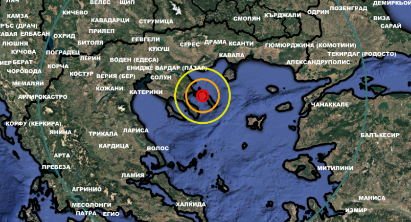 Земетресение от 4,1 по Рихтер удари на 270 км от София