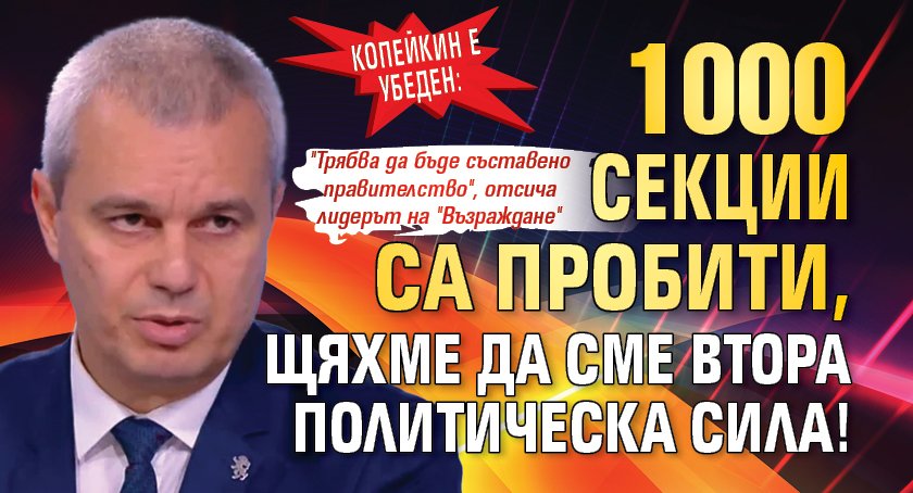 Копейкин е убеден: 1000 секции са пробити, щяхме да сме втора политическа сила!