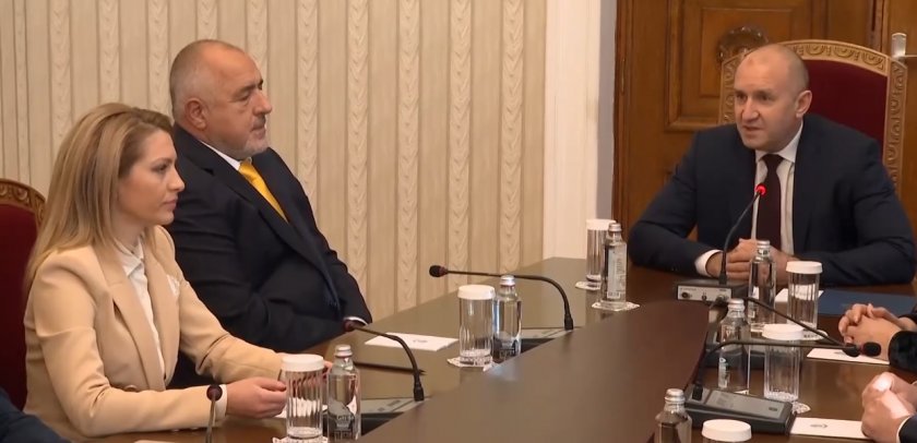 Лидерът на ГЕРБ Бойко Борисов увери президента Румен Радев, че