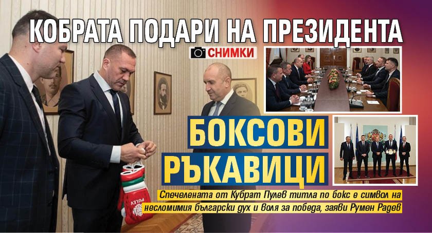 Кобрата подари на президента боксови ръкавици (СНИМКИ)