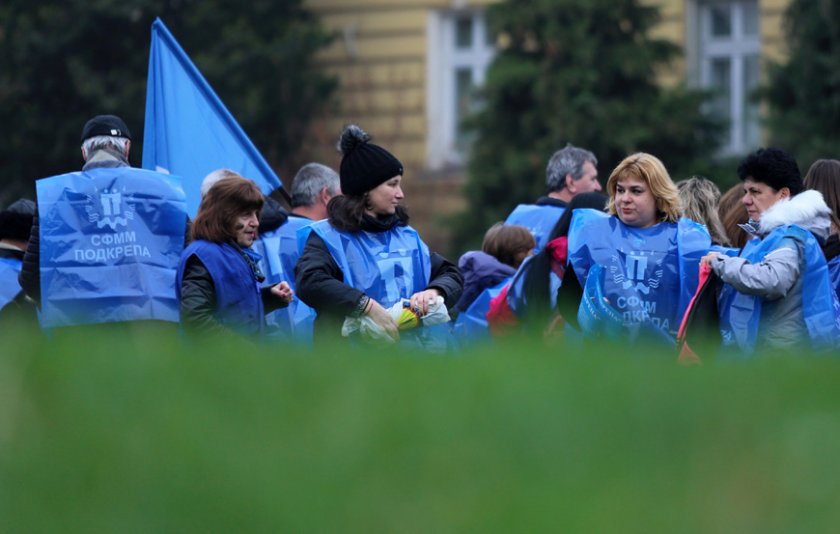 Започна протестното шествие на КТ "Подкрепа"