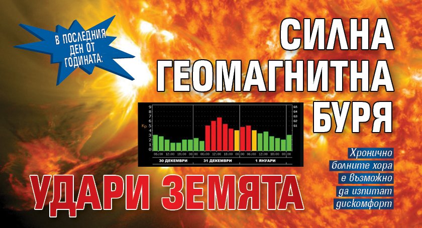 В последния ден от годината: Силна геомагнитна буря удря Земята 